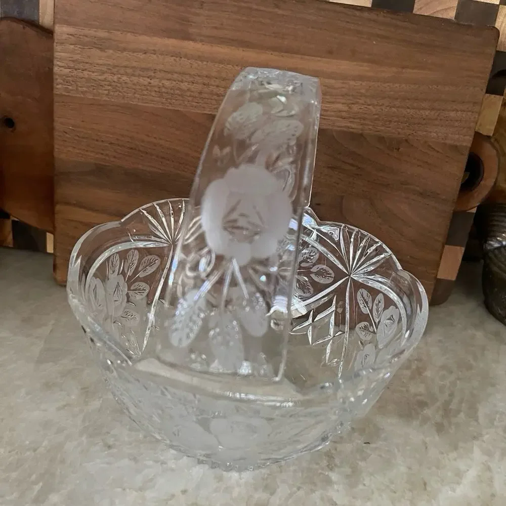 Fifth Avenue “Tivoli garden “ Crystal Bowl floral etching